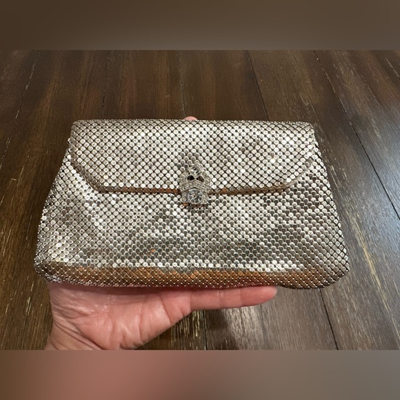 Whiting and Davis mesh rhinestone evening bag/clutch - Picture 2 of 13